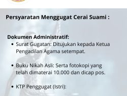 Persyaratan Menggugat Cerai Suami