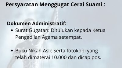 Persyaratan Menggugat Cerai Suami